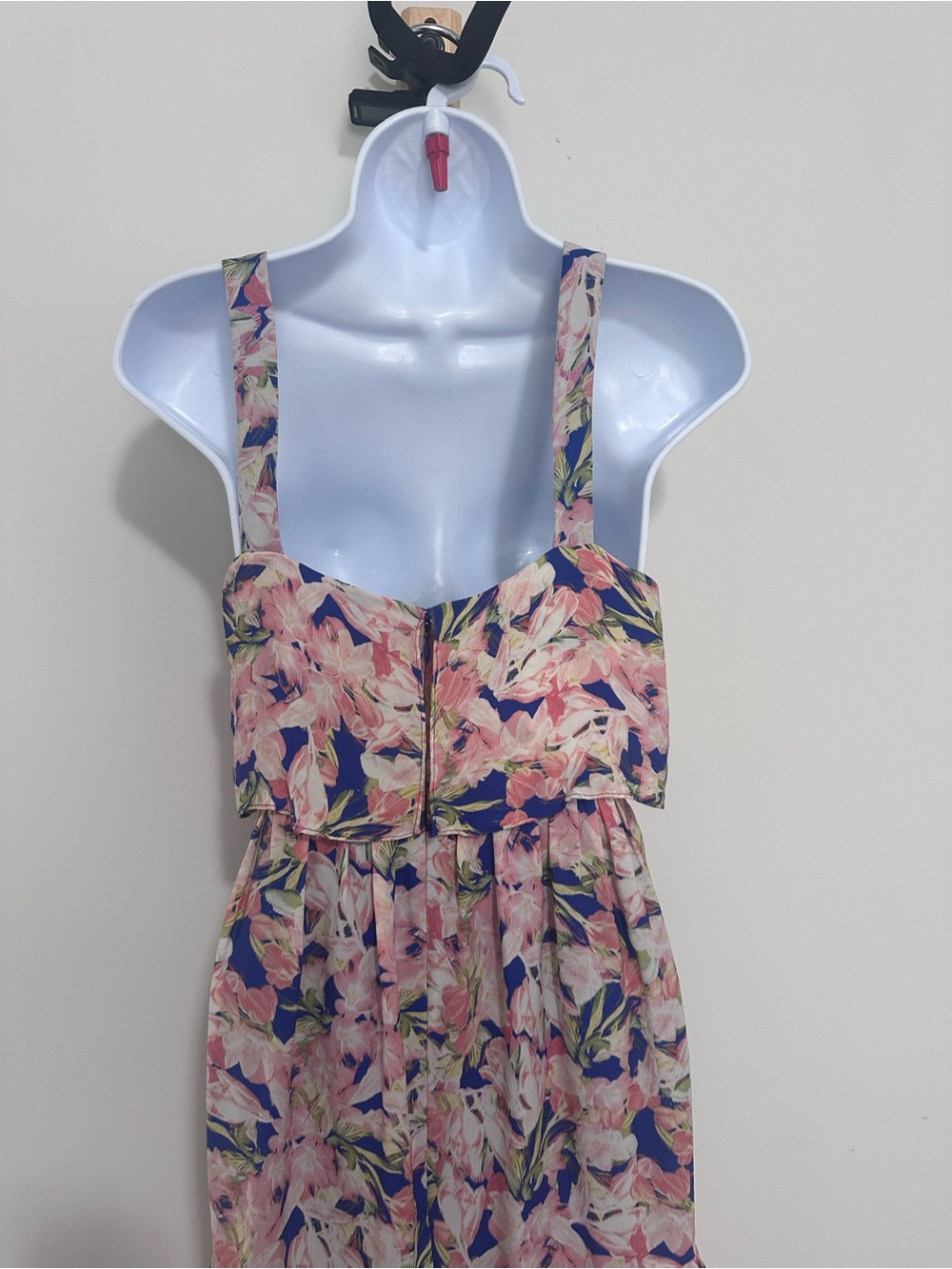 J. Crew Collection Silk Brushstroke Floral Printed Tiered Flouncy Midi Dress - Picture 7 of 8